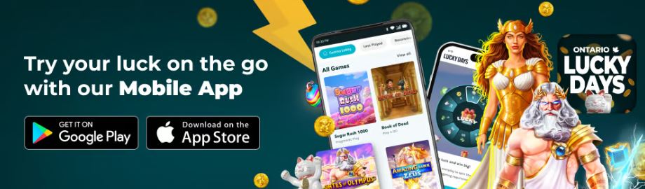 Download LuckyDays Casino mobile app on Google Play and App Store